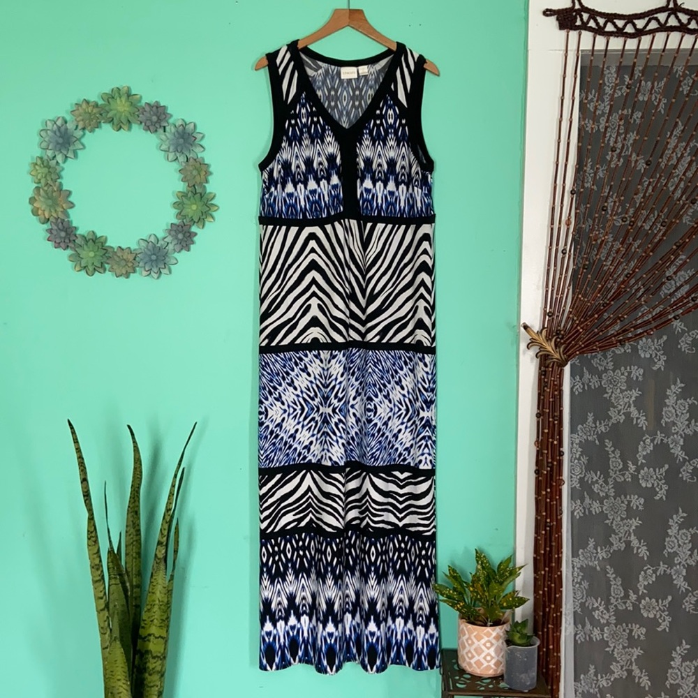 Chico’s-multi patterned maxi dress